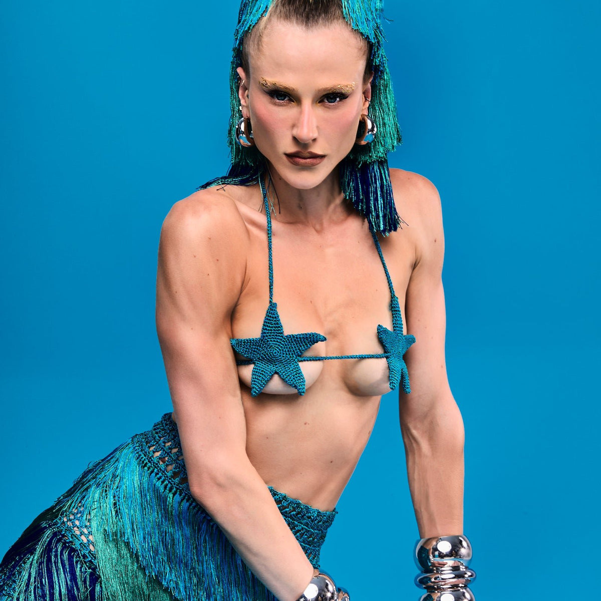 Saia Jeri Mid Azul - Ammi