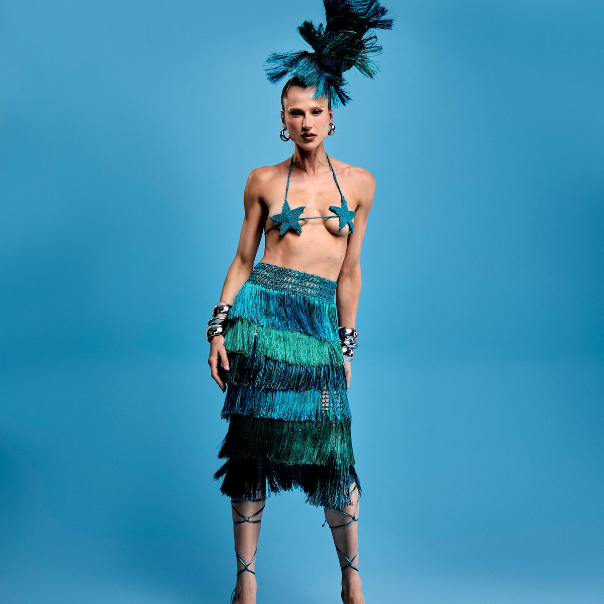 Saia Jeri Mid Azul - Ammi