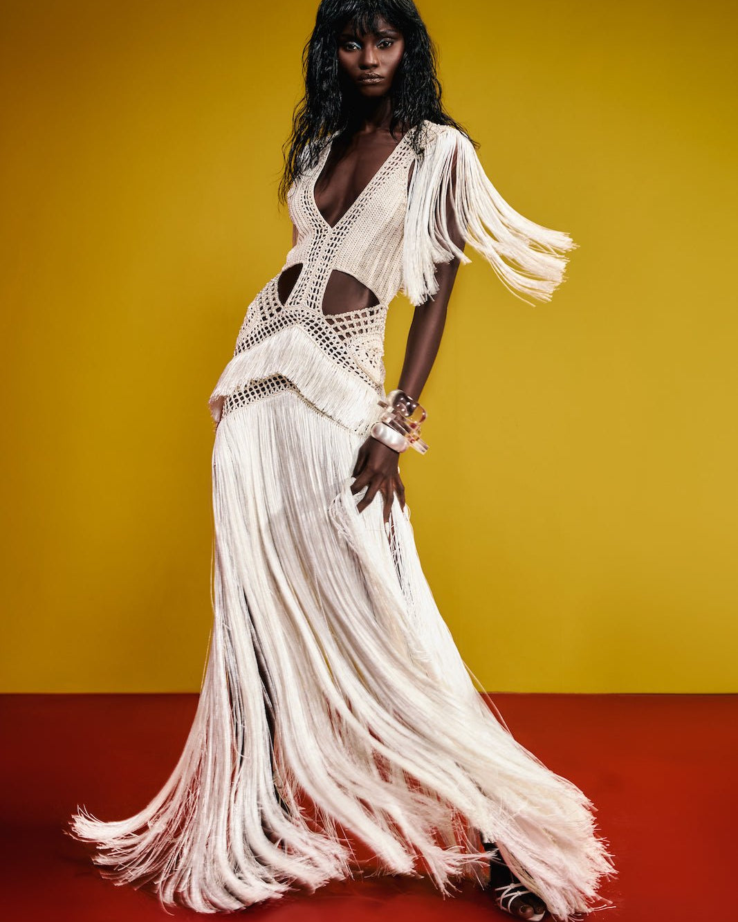 Vestido longo Cúpula Off White - Ammi