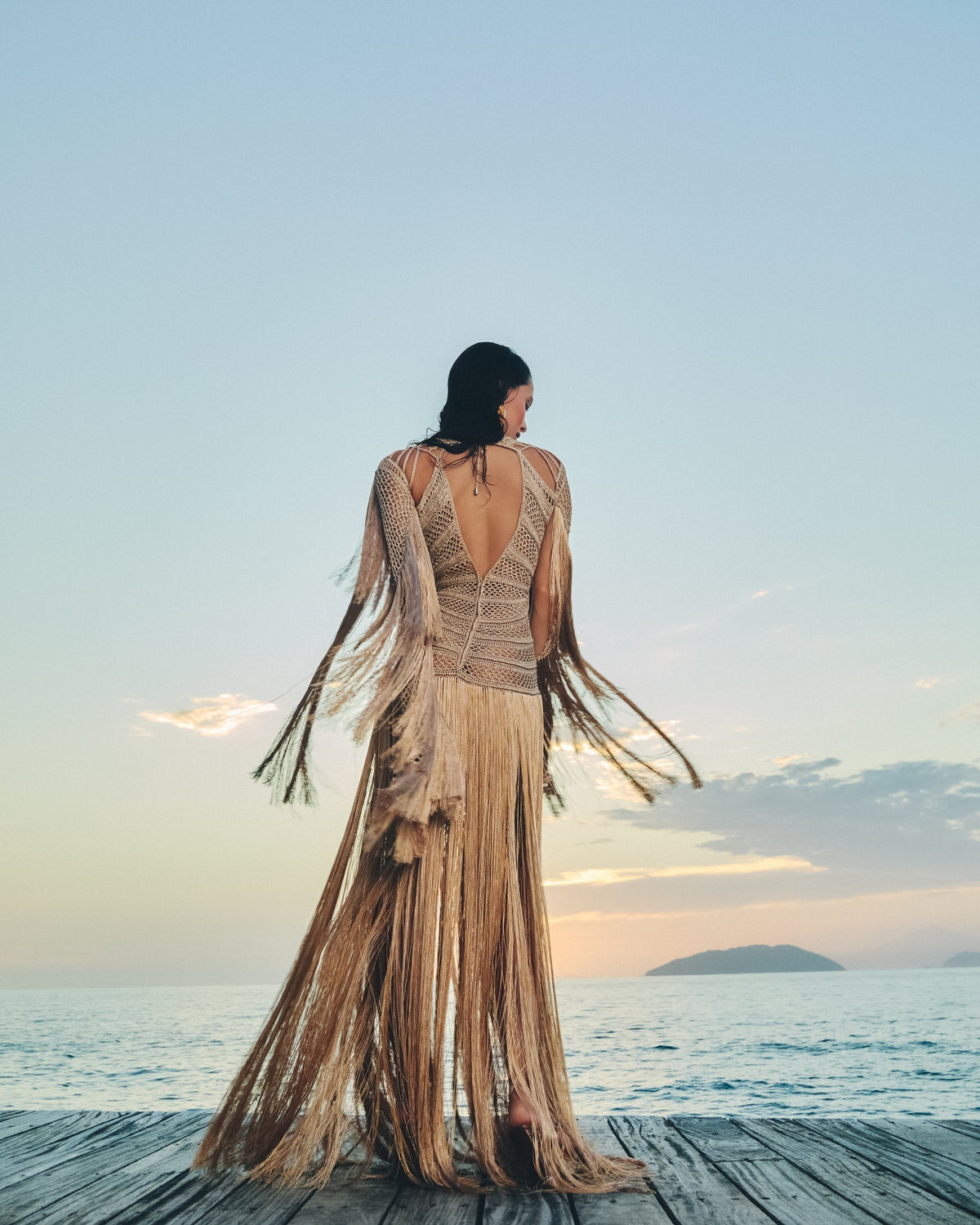 Vestido longo Água viva - Ammi Brazil