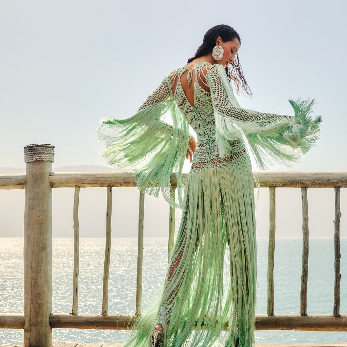Vestido longo Água viva - Ammi Brazil