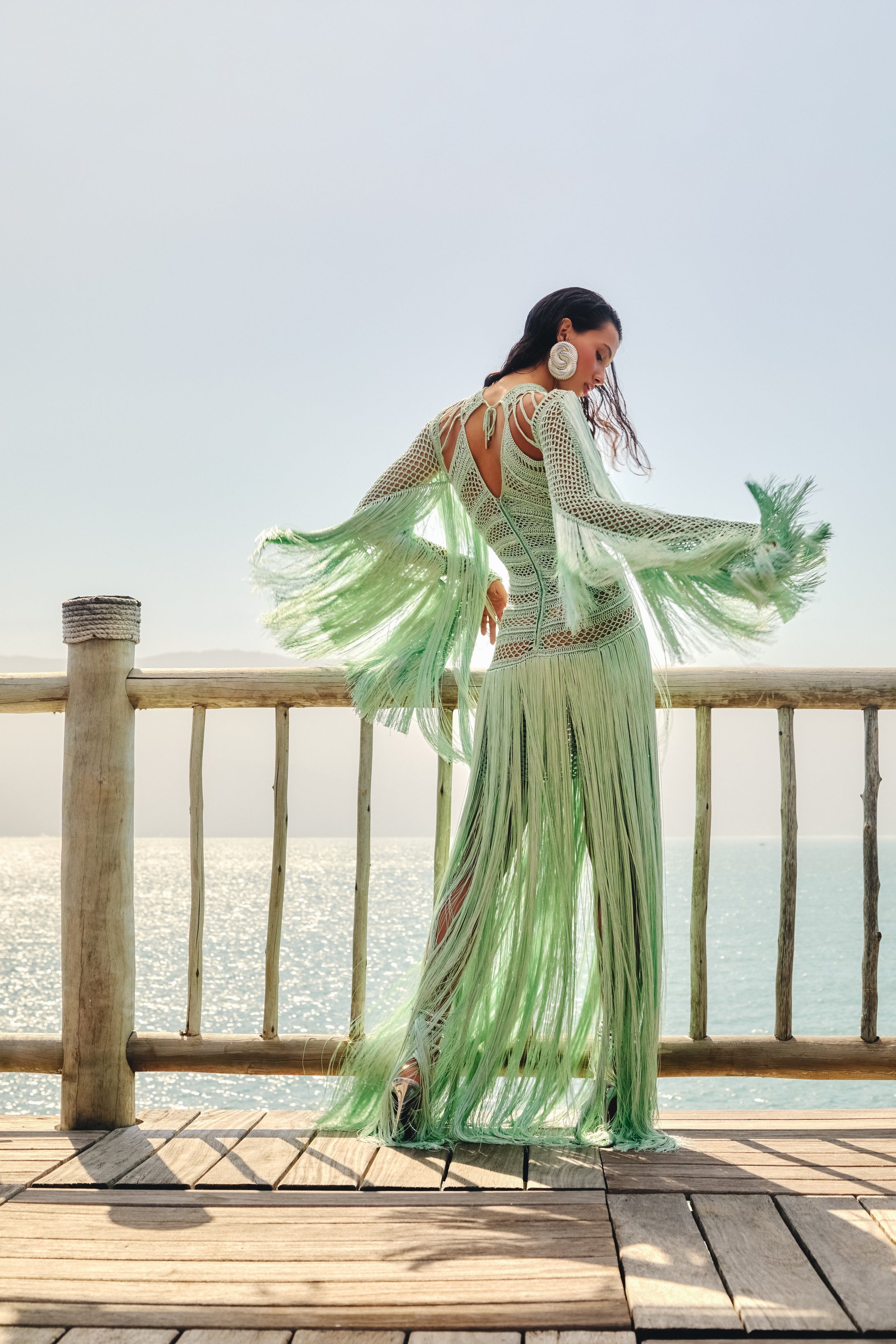 Vestido longo Água viva - Ammi Brazil