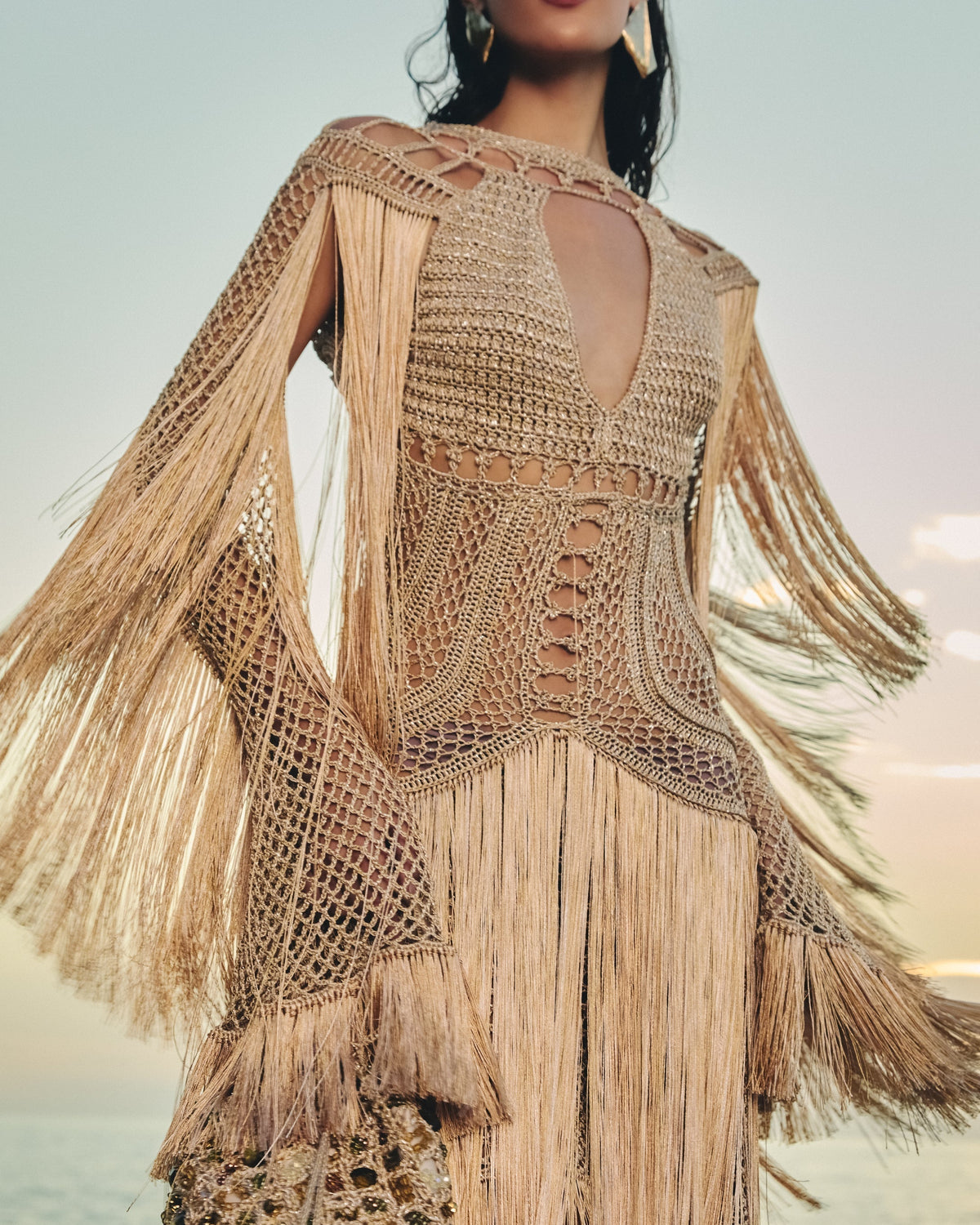 Vestido longo Água viva - Ammi Brazil