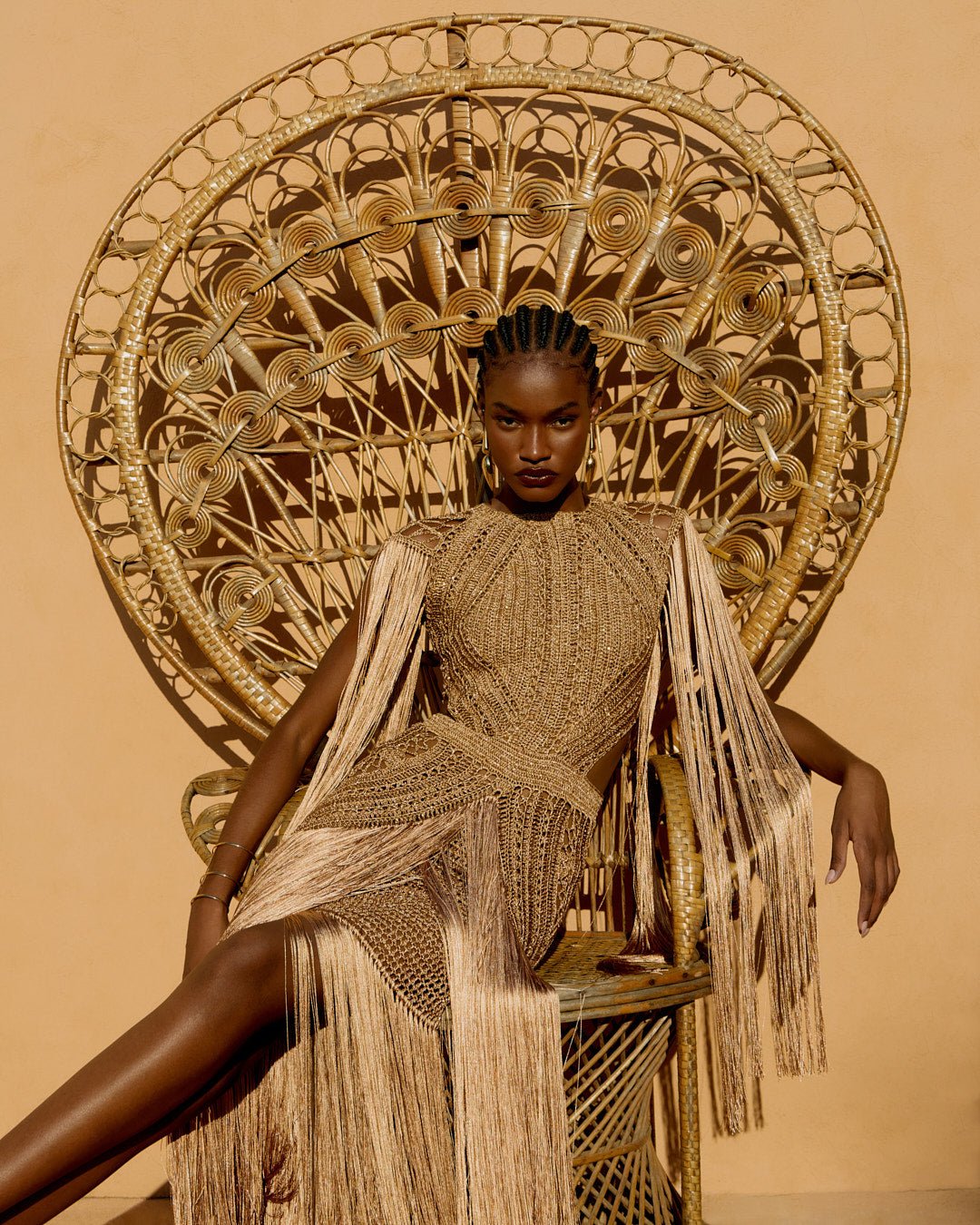 Vestido longo Bonito Dourado Bronze - Ammi