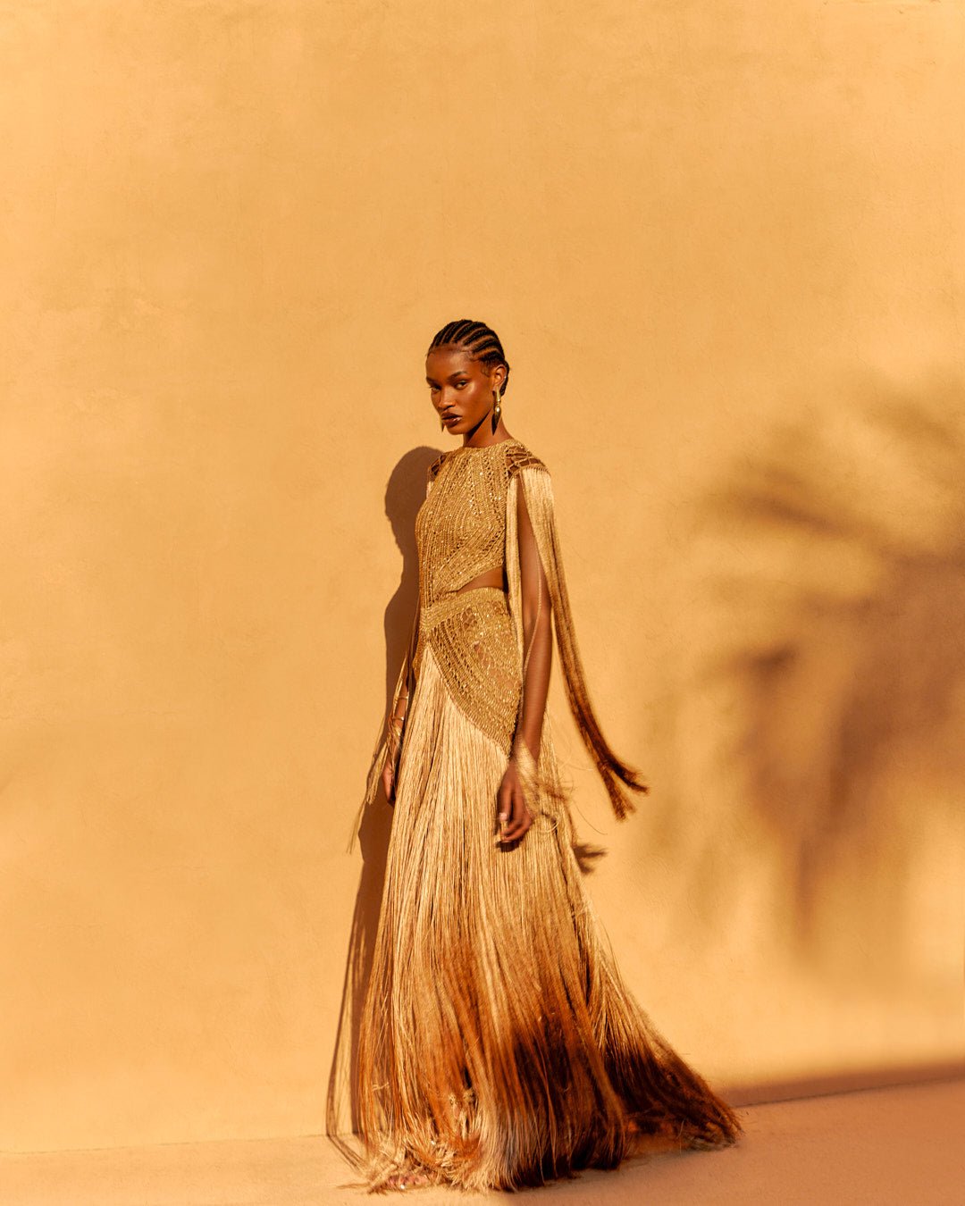 Vestido longo Bonito Dourado Bronze - Ammi