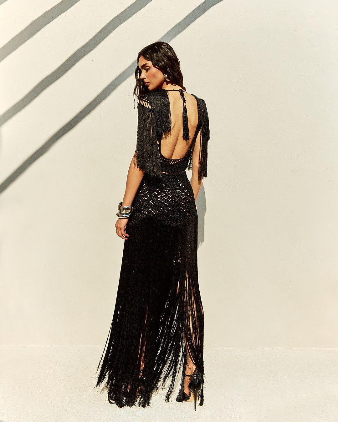 Vestido longo Costa Rica Preto - Ammi