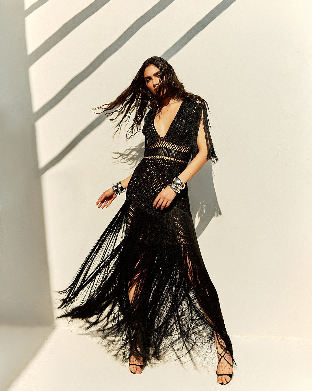 Vestido longo Costa Rica Preto - Ammi