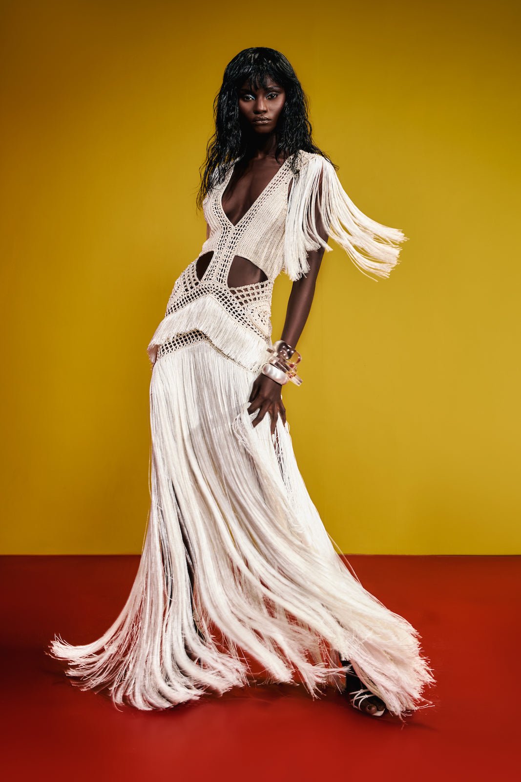 Vestido longo Cúpula Off White - Ammi