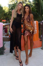 Vestido curto Kalahari Tons de Dourado e Bronze - Ammi