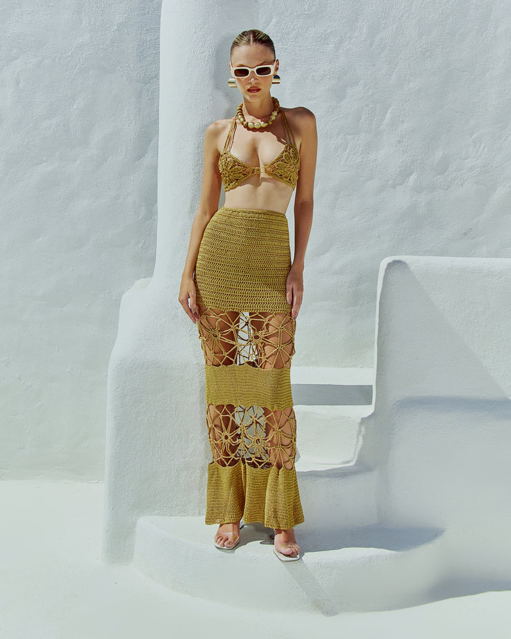 Golden St. Tropez Long Skirt